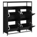 Cabinet pentru pantofi cu 4 sertare flip Black Oak 100x34x112 cm - WALTI WALTI