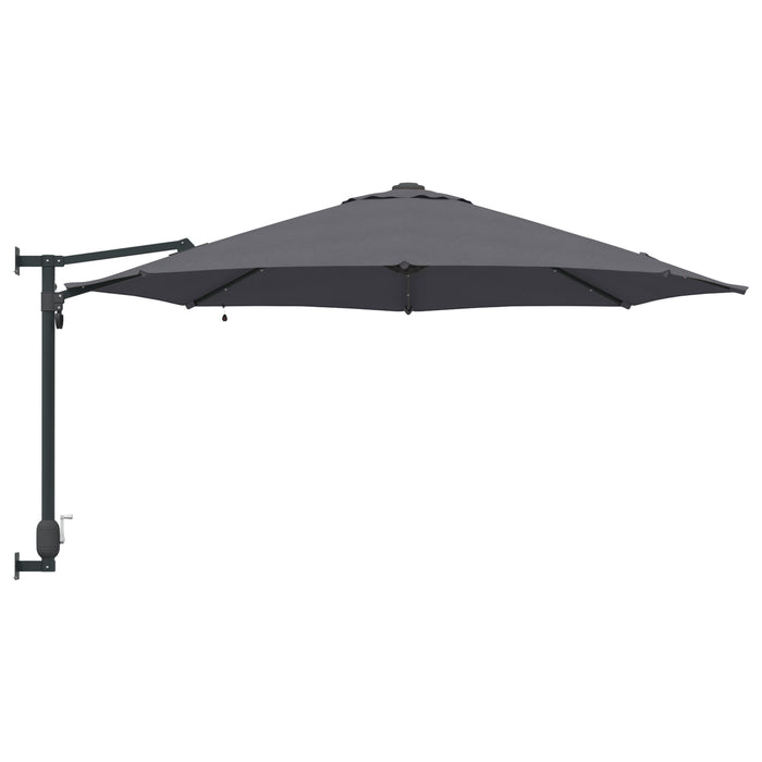 Umbrelă de Grădină Montată pe Perete cu LED-uri Antracit 248 cm - WALTI WALTI