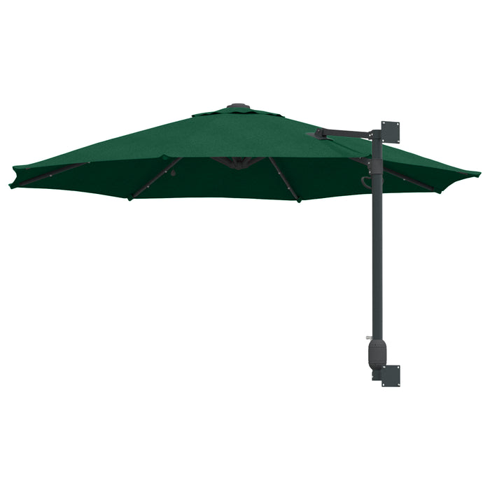 Umbrelă de Grădină Montată pe Perete cu LED-uri Verde 248 cm - WALTI WALTI