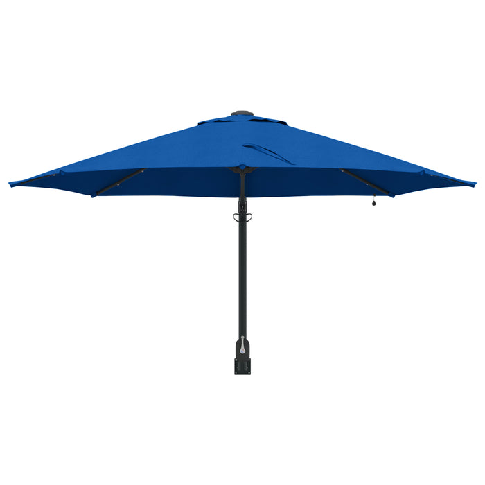 Parasol de grădină montat pe perete cu LED-uri Albastră Azurie 248 cm - WALTI WALTI