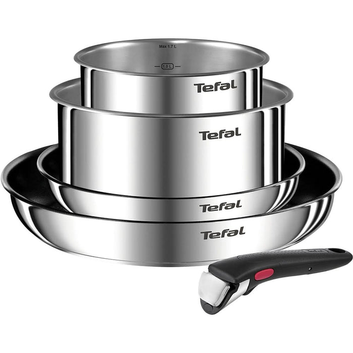 Set vase TEFAL Ingenio Emotion L897S574, 5 piese, 1.5-2.6l, 16-28cm, inox, argintiu WALTI
