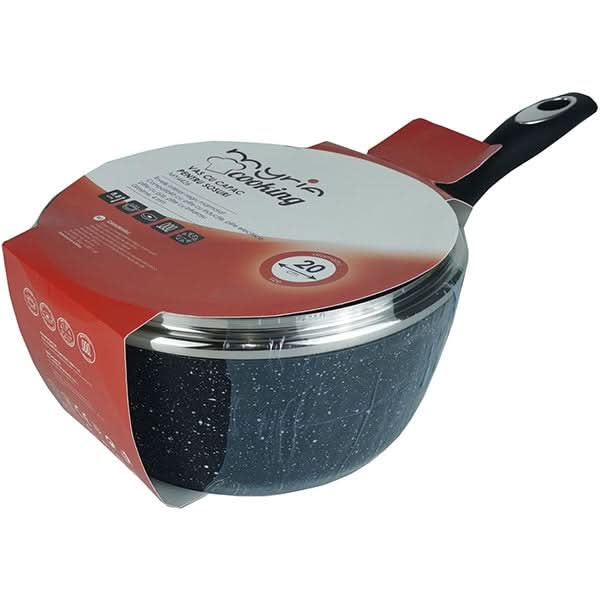 Cratita cu capac MYRIA MY4426, 2.8l, 20cm, aluminiu, negru WALTI