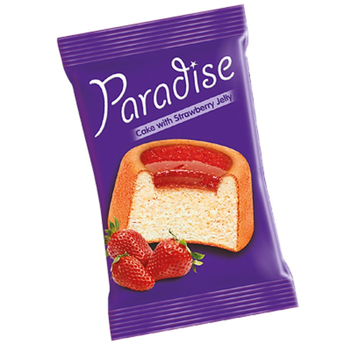 PARADISE Prajitura Glazurata cu Jeleu Capsuni 25 g - WALTI WALTI