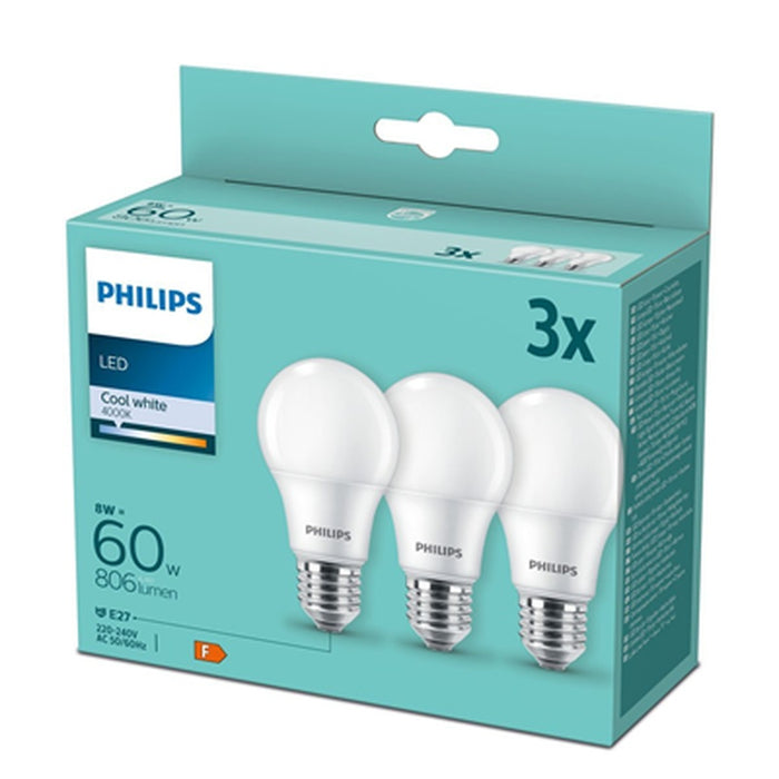 PHILIPS Led 60 W A60 E27 Pachet 3 bucati - WALTI WALTI