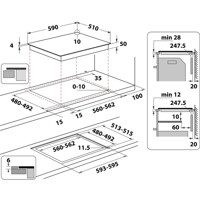Plita incorporabila WHIRLPOOL WL S7960 NE, Inductie, 4 arzatoare, Touch Control, negru WALTI