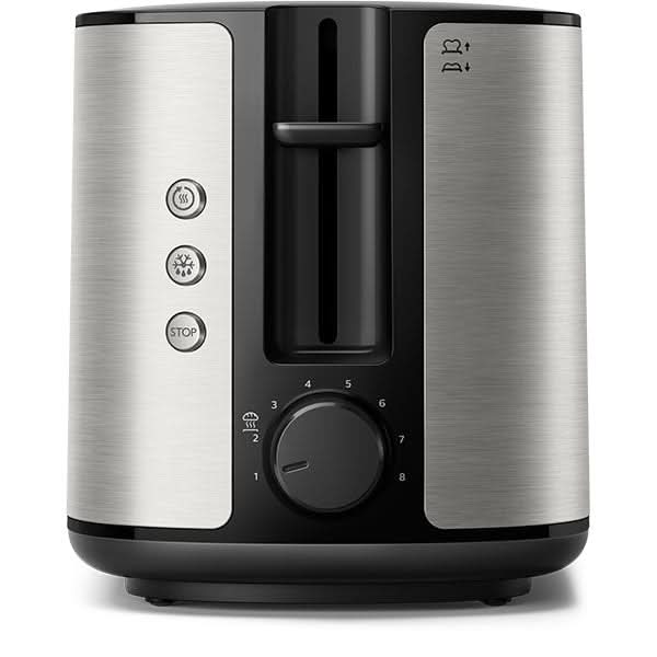Prajitor de paine PHILIPS Viva Collection HD2650/90, 2 felii, 950W, argintiu-negru WALTI