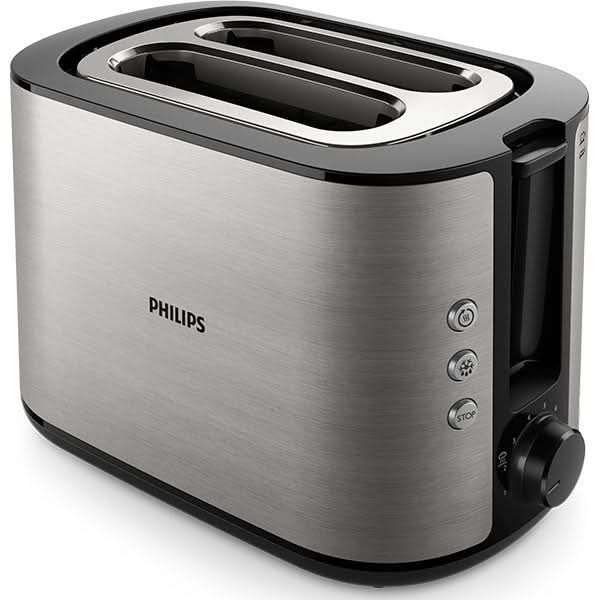Prajitor de paine PHILIPS Viva Collection HD2650/90, 2 felii, 950W, argintiu-negru WALTI