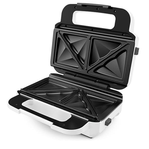 Sandwich maker TEFAL Snack XL SW701110, 850W, 2 placi detasabile, alb-gri inchis WALTI