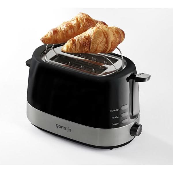 Prajitor de paine GORENJE T850BK, 2 felii, 850W, negru-argintiu WALTI
