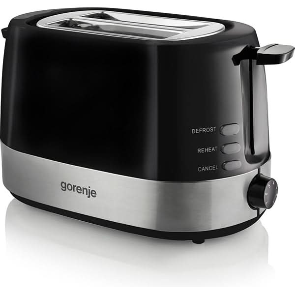 Prajitor de paine GORENJE T850BK, 2 felii, 850W, negru-argintiu WALTI