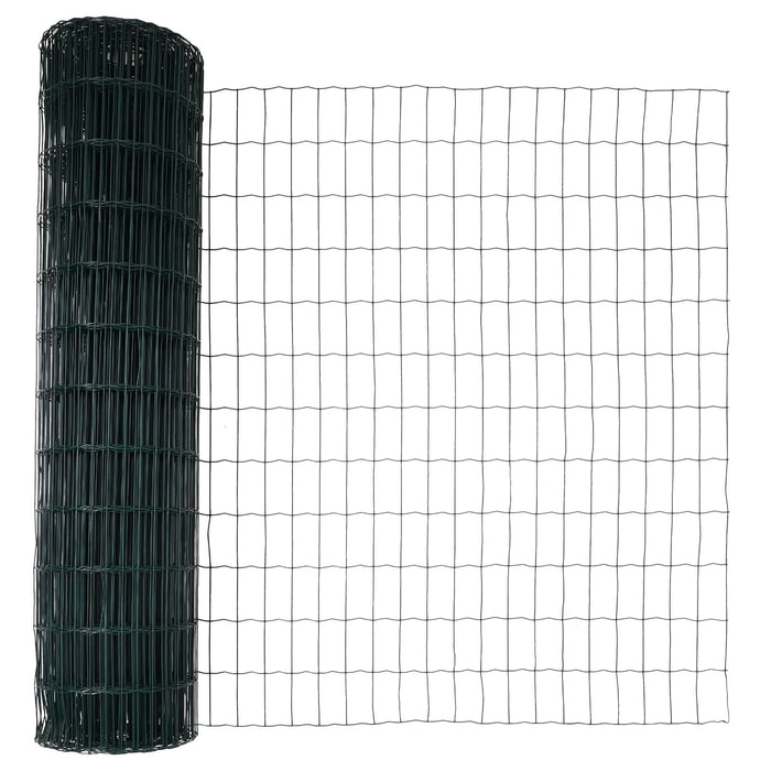 Euro Fence cu 13 posturi 1x25 m Oțel galvanizat Verde - WALTI WALTI
