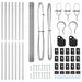 Set Posturi De Împrejmuire Set de 2 Oțel galvanizat 10 x 1.5 m - WALTI WALTI