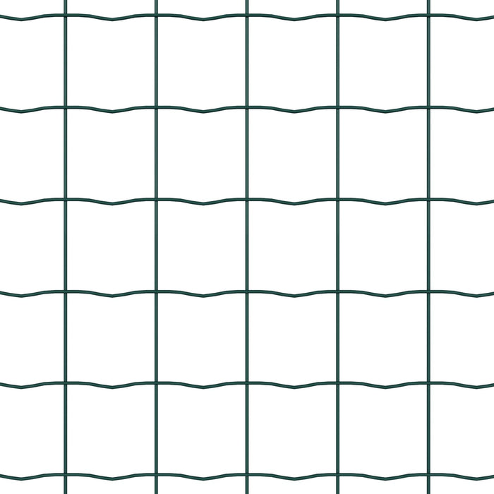 Gard Euro cu 7 Stâlpi 0.4x10 m Oțel Galvanizat Verde - WALTI WALTI