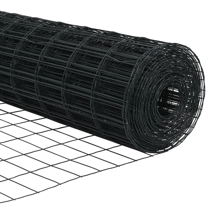 Gard Euro cu 13 Stâlpi 1x25 m Oțel Galvanizat Gri - WALTI WALTI