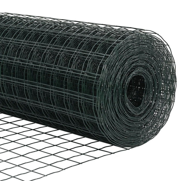 Gard Euro cu 7 Stâlpi 0.4x10 m Oțel Galvanizat Verde - WALTI WALTI