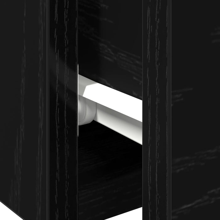 Cabițele 2 piese Stejar negru 102x30x20 cm Lemn prelucrat - WALTI WALTI