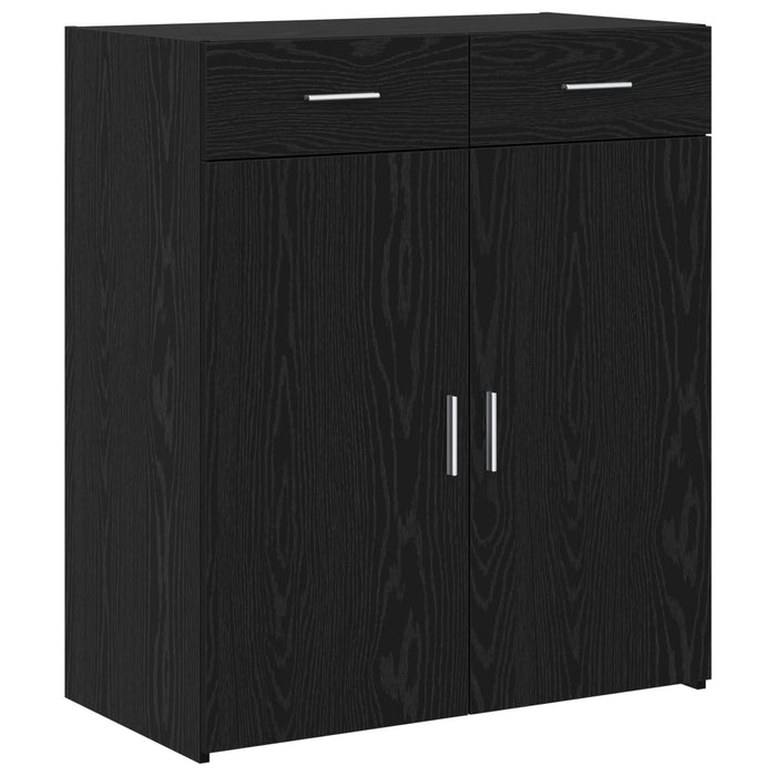 Sifonier Stejar Negru 80x42.5x93.5 cm Lemn Ingineresc - WALTI WALTI