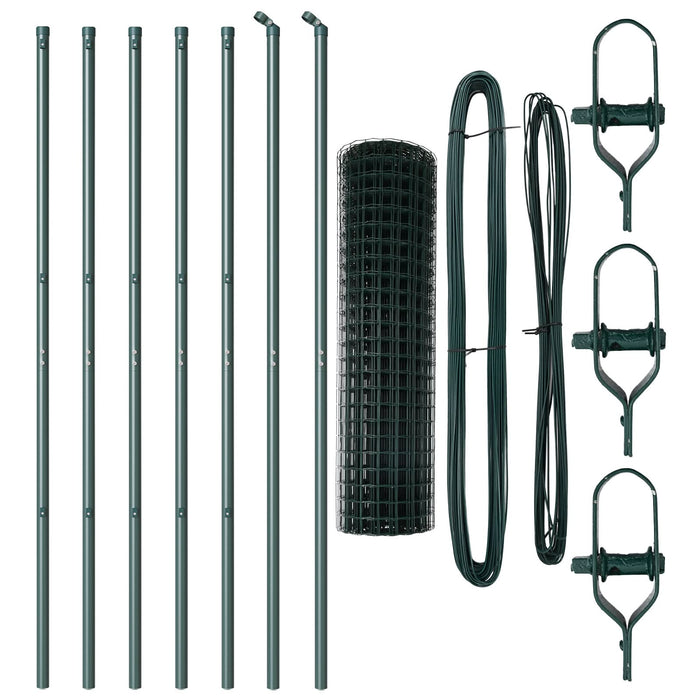 Euro Fence Set de 2 Verde Oțel vopsit electrostatic 10 x 1.0 m - WALTI WALTI