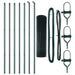 Euro Fence Set de 2 Verde Oțel vopsit electrostatic 10 x 1.0 m - WALTI WALTI