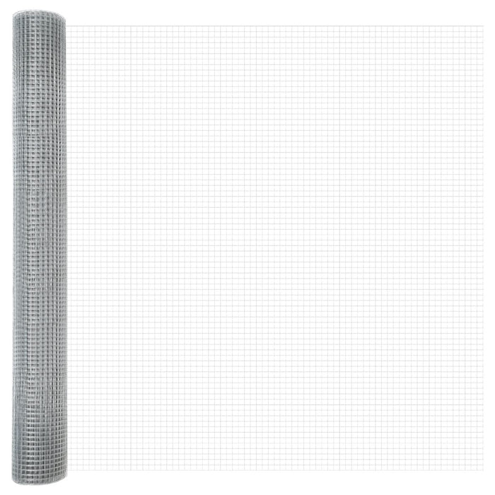 Gard din Sârmă Sudată cu 13 Stâlpi 1x50 m Oțel Galvanizat - WALTI WALTI
