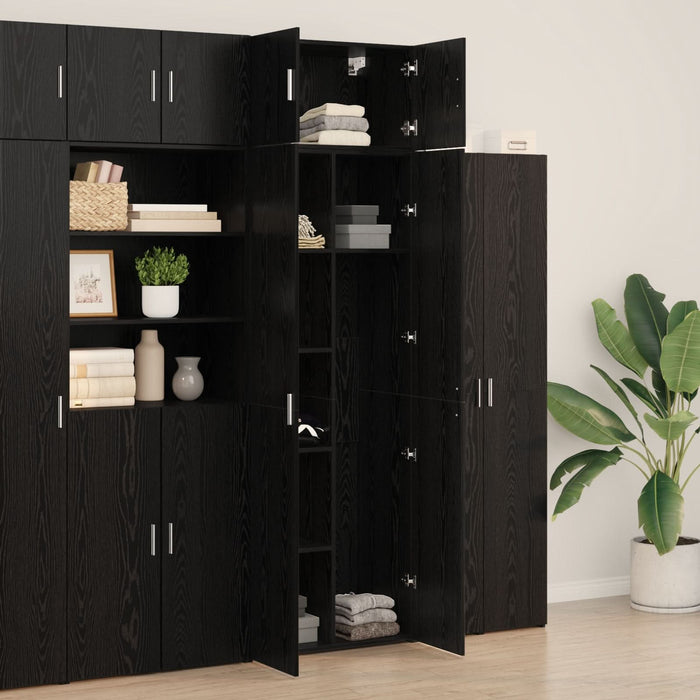 Dulap de depozitare vidaXL Stejar Negru 70x42.5x225 cm Lemn procesat, Dulap pe perete vidaXL Stejar Negru 70x42,5x40 cm Lemn procesat - WALTI WALTI