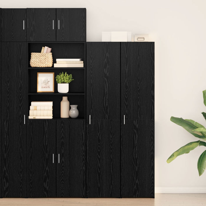 Highboard Stejar Negru 40x42.5x185 cm Lemn prelucrat - WALTI WALTI