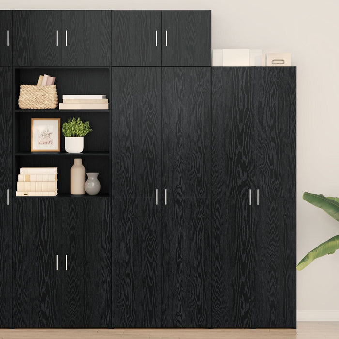 Dulap de depozitare vidaXL Stejar Negru 70x42.5x225 cm Lemn procesat, Dulap pe perete vidaXL Stejar Negru 70x42,5x40 cm Lemn procesat - WALTI WALTI