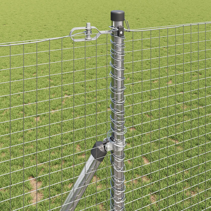 Gard din Sârmă Sudată cu 13 Stâlpi 1x50 m Oțel Galvanizat - WALTI WALTI