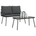 Set mobilier de grădină, 2 piese, cu perne, negru, poliratan - WALTI WALTI