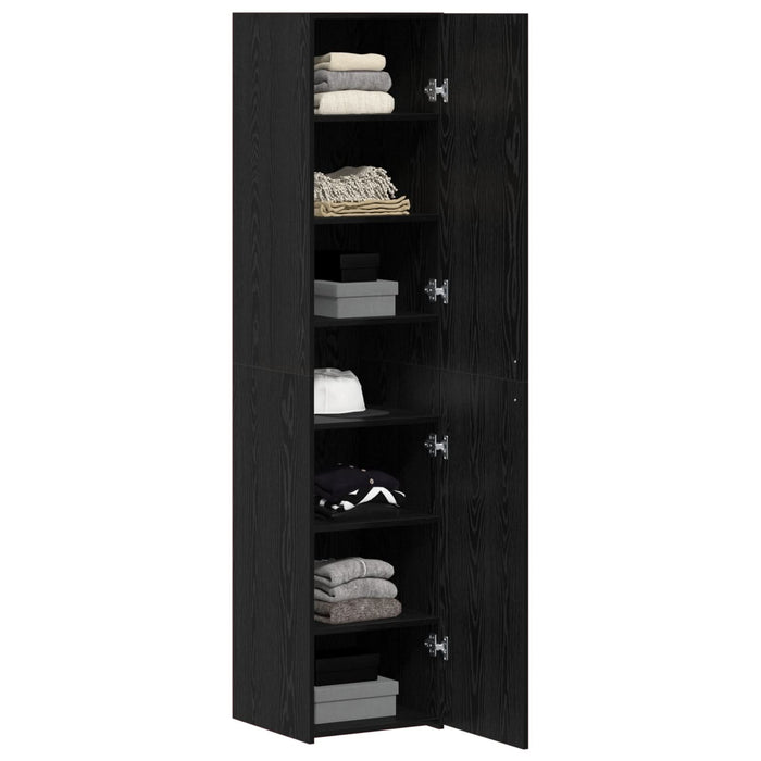 Highboard Stejar Negru 40x42.5x185 cm Lemn prelucrat - WALTI WALTI