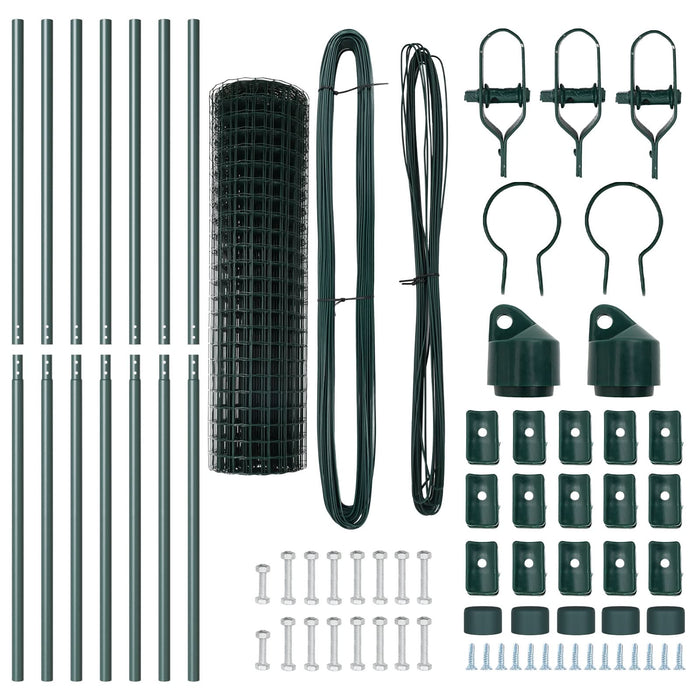 Euro Fence Set de 2 Verde Oțel vopsit electrostatic 10 x 1.0 m - WALTI WALTI