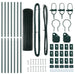 Euro Fence Set de 2 Verde Oțel vopsit electrostatic 10 x 1.0 m - WALTI WALTI
