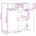 Sifonier Stejar Negru 80x42.5x93.5 cm Lemn Ingineresc - WALTI WALTI