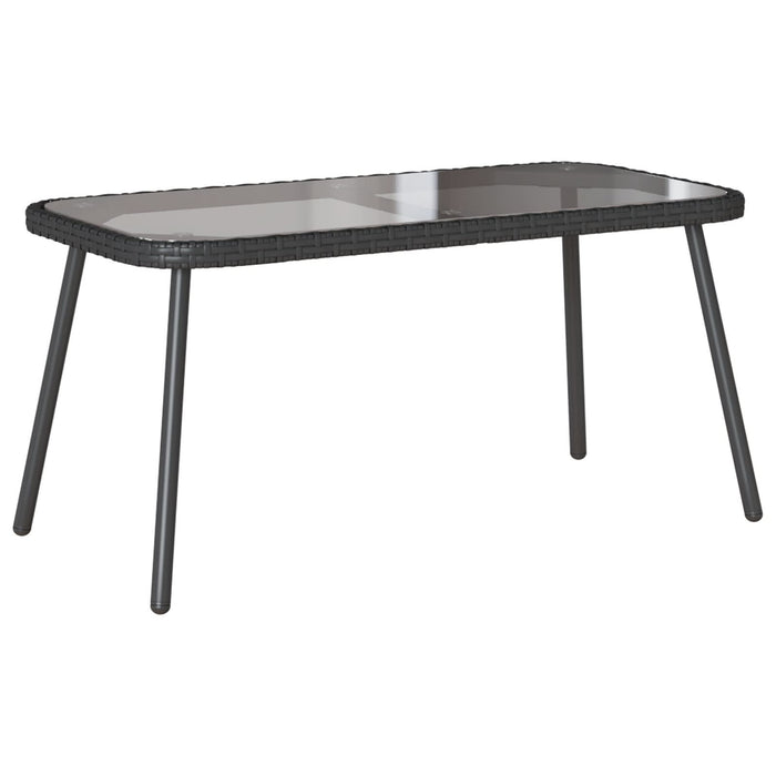 Set mobilier de grădină, 2 piese, cu perne, negru, poliratan - WALTI WALTI