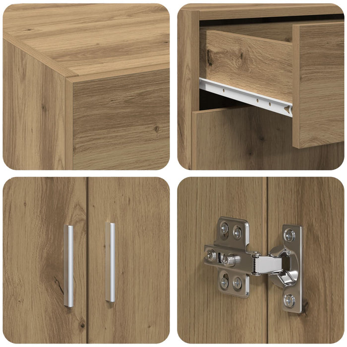 Dulap de depozitare Stejar Artisan 80x42.5x93.5 cm Lemn prelucrat - WALTI WALTI