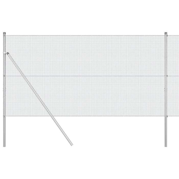 Gard din sârmă sudată cu 13 stâlpi 1x25 m oțel galvanizat - WALTI WALTI