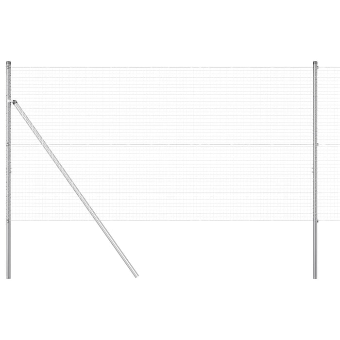 Gard din sârmă sudată cu 13 stâlpi 1.4x50 m Oțel galvanizat - WALTI WALTI