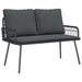 Set mobilier de grădină, 2 piese, cu perne, negru, poliratan - WALTI WALTI