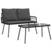 Set mobilier de grădină, 2 piese, cu perne, negru, poliratan - WALTI WALTI