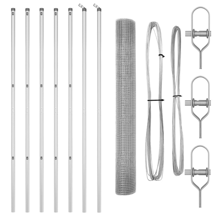Gard din sârmă sudată cu 7 posturi 1.2x10 m Oțel galvanizat - WALTI WALTI