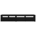 Cabinete TV 2 buc cu lumini LED din lemn ingineresc de stejar negru, vidaXL Suport TV cu lumini LED - Stejar Negru, 90x35x40 cm, fabricat din lemn ingineresc - WALTI WALTI