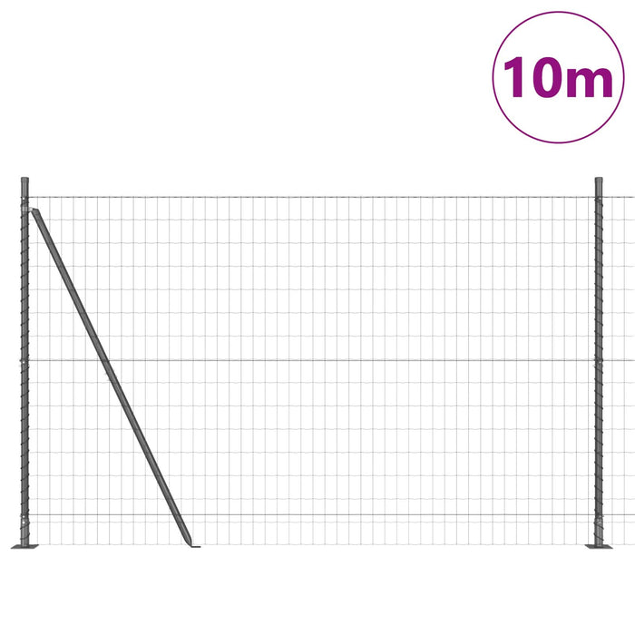 Îngrădire Euro cu 7 stâlpi flanșați 1.6x10 m din oțel galvanizat - WALTI WALTI