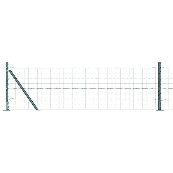 Gard Euro cu 7 stâlpi cu flanșă 0.4x10 m Oțel galvanizat - WALTI WALTI
