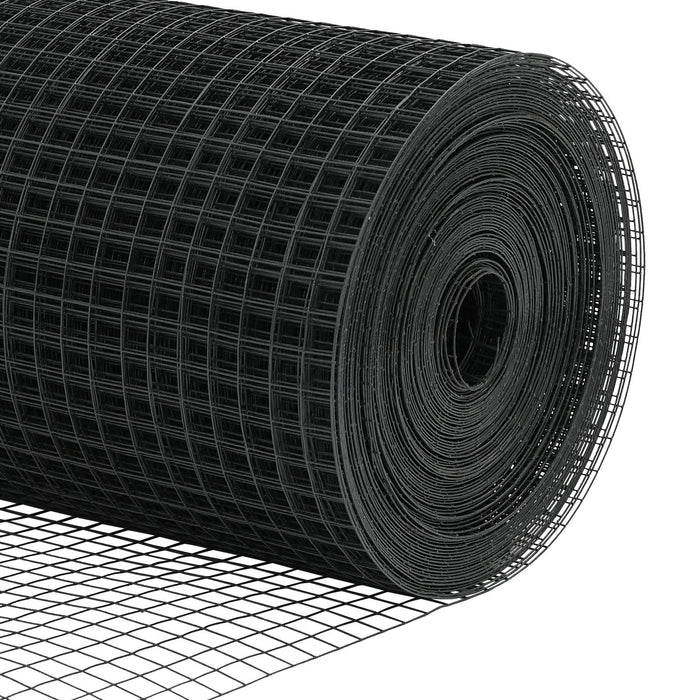 Set de Stâlpi pentru Gard Set de 2 Gri Plastic, Metal 25 x 0.5 m - WALTI WALTI
