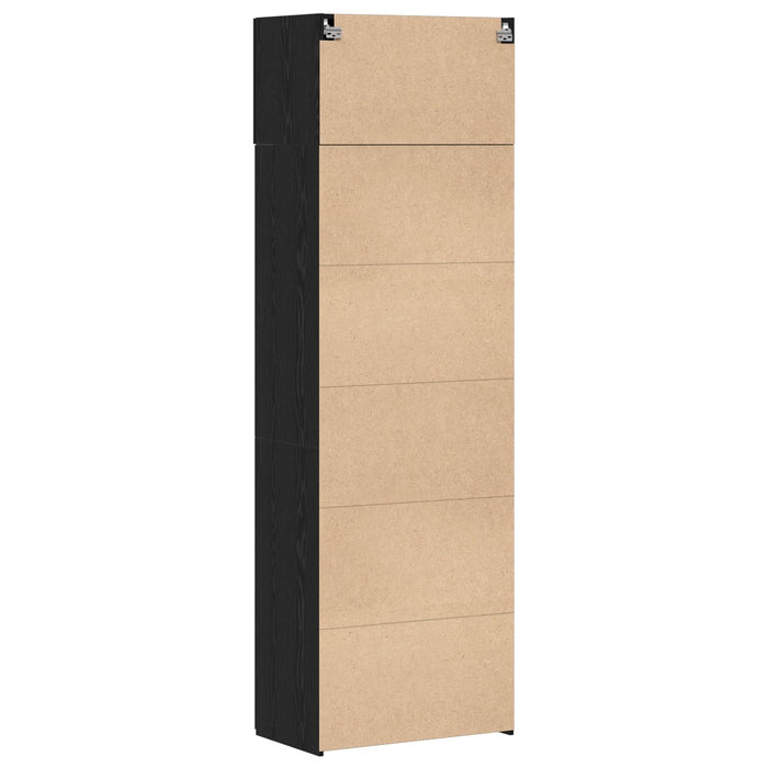 Dulap de depozitare vidaXL Stejar Negru 70x42.5x225 cm Lemn procesat, Dulap pe perete vidaXL Stejar Negru 70x42,5x40 cm Lemn procesat - WALTI WALTI