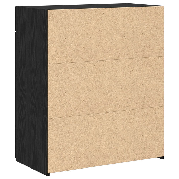 Sifonier Stejar Negru 80x42.5x93.5 cm Lemn Ingineresc - WALTI WALTI