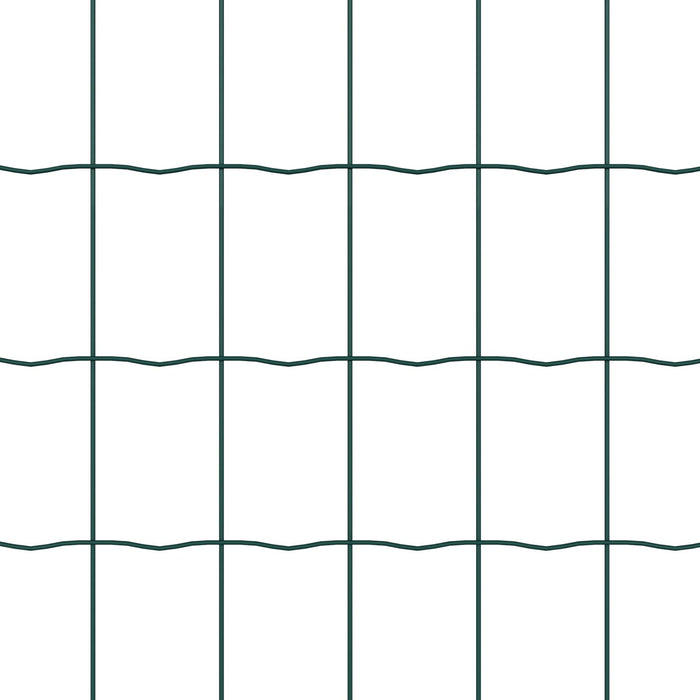 Gard Euro cu 13 Stâlpi 0.4x50 m Oțel galvanizat verde - WALTI WALTI