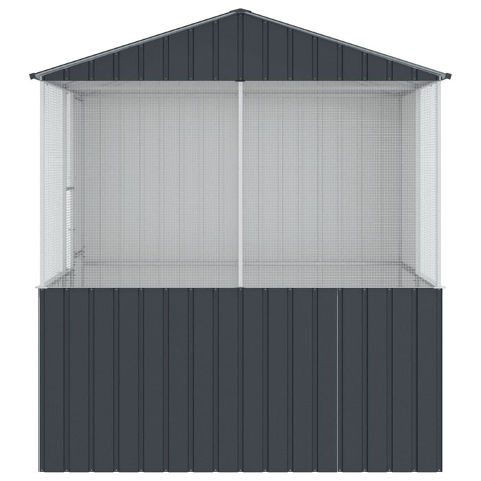 Colivie de păsări, antracit, 215x78x200 cm, oțel zincat - WALTI WALTI