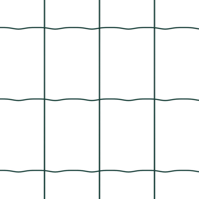 Gard Euro cu 7 Stâlpi 0.6x10 m Oțel Galvanizat Verde - WALTI WALTI