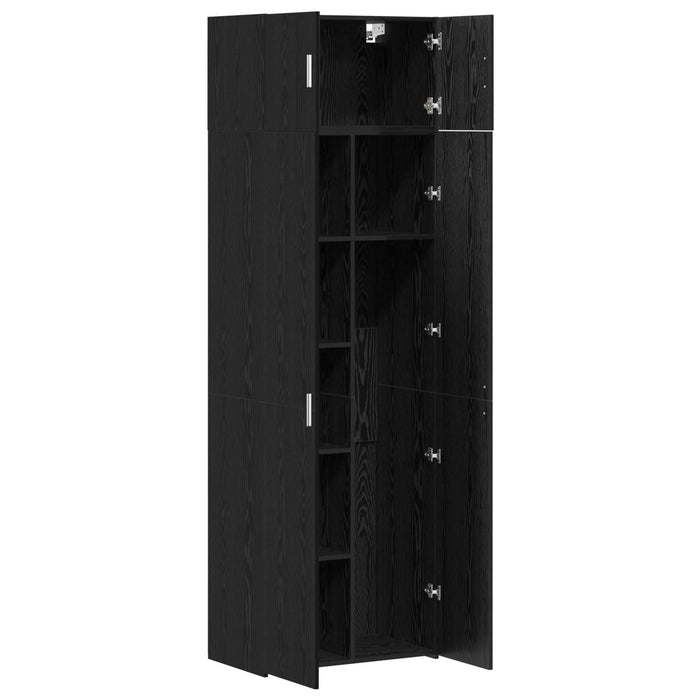 Dulap de depozitare vidaXL Stejar Negru 70x42.5x225 cm Lemn procesat, Dulap pe perete vidaXL Stejar Negru 70x42,5x40 cm Lemn procesat - WALTI WALTI